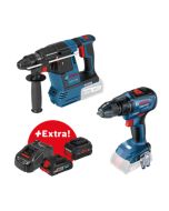 Akumulatorowy młot udarowo-obrotowy GBH 18V-26 + wkrętarka akumulatorowa GSR 18V-50 + 2 akumulatory ProCORE 4.0Ah i 8.0Ah + szybka ładowarka GAL 1880CV + XL-BOXX  BOSCH
