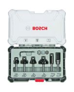 Zestaw frezów z prostym trzpieniem 1/4", 6 szt. 6-piece Straight Router Bit Set. Bosch