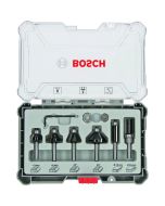 Zestaw frezów do wykańczania i wyrównywania, trzpień 6 mm, 6 szt. 6-piece Trim and Edging Router Bit Set. Bosch