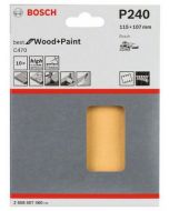Papier ścierny C470, opakowanie 10 szt. 115 x 107 mm, 240 Bosch