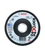 Tarcze listkowe z systemem X-LOCK, wersja kątowa, płyta z włókniny Ø 125 mm, G 40, X571, Best for Metal, 1 szt. D= 125 mm; G= 40, wersja kątowa Bosch