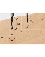 Frez do kołków, HW z trzpieniem 8 mm HW S8 D8/30 Z Festool