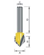 Frez - forma v economy uchwyt 6 mm Makita