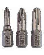 3-częściowy zestaw końcówek wkręcających Extra Hart (PH) PH1; PH2; PH3; 25 mm Bosch