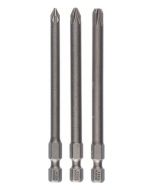 3-częściowy zestaw końcówek wkręcających Extra Hart PZ1; PZ2; PZ3; 89 mm Bosch