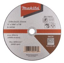 Tarcza tnąca inox 230x2mm WA36R (płaska) Makita