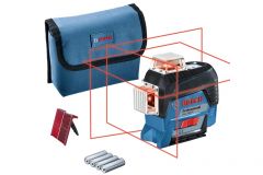 Laser liniowy GLL 3-80 C Professional z 4 bateriami (AA), adapterem Bosch