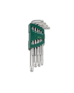 Zestaw 9 kluczy trzpieniowych TORX extra długie z kulką SATA