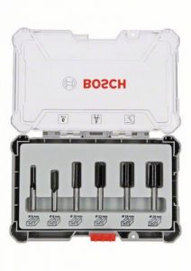 Zestaw frezów z prostym trzpieniem 8 mm, 6 szt. 6-piece Straight Router Bit Set. Bosch