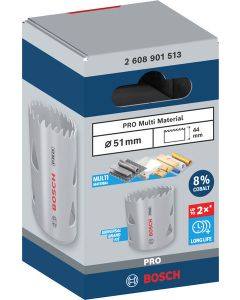 Piła Otwornica Pro Multi Material, 51 Mm, Gwintowana Bosch