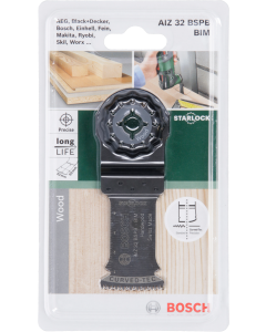 Brzeszczot BIM do cięcia wgłębnego Starlock AIZ 32 BSPB, Hard Wood 50 x 32 mm Bosch