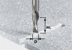 Frez do zdzierania i wygładzania, HW z trzpieniem 12 mm HW Spi D12/42 LD ss S12 Festool
