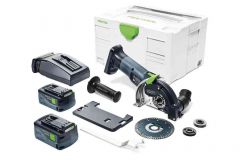Akumulatorowy system cięcia z osprzętem diamentowym DSC-AGC 18-125 FH Li 5,2 EBI-Plus Festool
