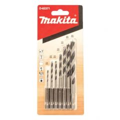 Zestaw wierteł do drewna, 6k 1/4" 7szt (2, 3, 4, 5, 6, 8 mm) Makita