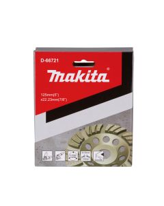 Tarcza diamentowa do szlifowania betonu na sucho, segment turbo, 125 x 22,23 mm Makita