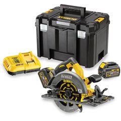 Pilarka tarczowa XR FLEXVOLT 54V do stosowania z szynami prowadzącymi + (2 akumulatory + ładowarka + T-STAK) DCS576T2 DeWalt