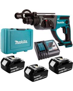 Młotowiertarka z podkuwaniem 18V 3x5,0Ah  SDS-Plus 20 mm 1,9 Makita