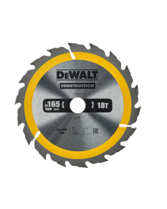 Tarcza pilarska CONSTRUCTION do pilarek ręcznych 165x20/18 DeWalt