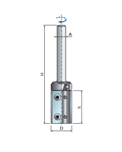 TG76MD CE3 Frez prosty płytkowy, trzpień 12 mm 19 x 30 Freud