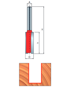 Frez prosty dwuostrzowy do drewna Freud