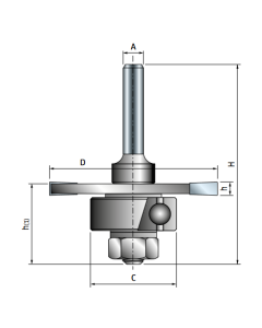 Frez skrzydełkowy z trzpieniem 6 mm 4 x 14.4 Freud
