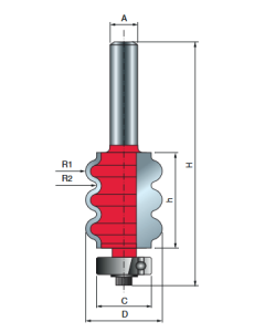 84-10606P Frez potrójny, trzpień 6 mm 3.18 x 1.16 FREUD