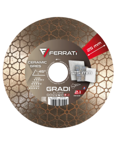 Tarcza diamentowa tnąca i szlifująca 1A1R 125mm 22,23mm GRADI FERRATI