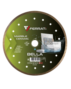 Tarcza diamentowa tnąca 1A1R 250mm 25,4mm BELLA FERRATI