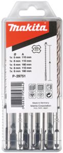 ZESTAW WIERTEŁ 5SZT. - UCHWYT SDS-PLUS - P-29751 Makita