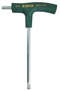 Klucz trzpieniowy sześciokątny 4mm z kulką z rękojeścią typu T Sata