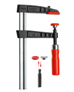 Zacisk śrubowy Original BESSEY z żeliwa ciągliwego TG ze sprawdzoną rękojeścią drewnianą Bessey TG30B8