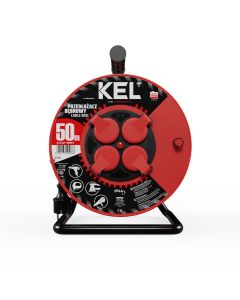 Przedłużacz bębnowy PROFESSIONAL LINE; 4x2p+ IP44; 16A; H05RR-F; 3x1,5; 50m; CZARNY