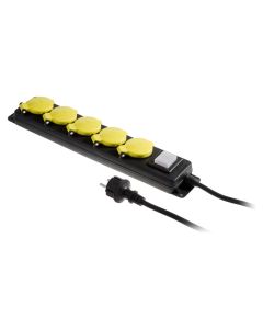Przedłużacz warsztatowy 5x230V IP44 H05RR-F 3G1, 3m Plastrol
