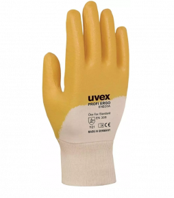Żółte rękawice Uvex rozmiar 10