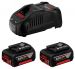 Zestaw startowy: 2 akumulatory GBA 18V 5.0Ah + GAL 1880 CV  Bosch Professional 